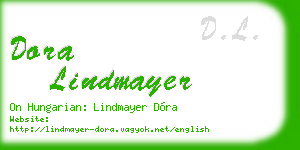 dora lindmayer business card