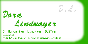 dora lindmayer business card